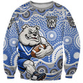 Canterbury-Bankstown Bulldogs Sweatshirt Aboriginal Dot Pattern - Rugby Mascot Heritage Pride