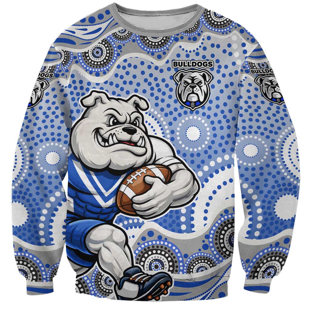 Canterbury-Bankstown Bulldogs Sweatshirt Aboriginal Dot Pattern - Rugby Mascot Heritage Pride