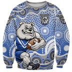 Canterbury-Bankstown Bulldogs Sweatshirt Aboriginal Dot Pattern - Rugby Mascot Heritage Pride