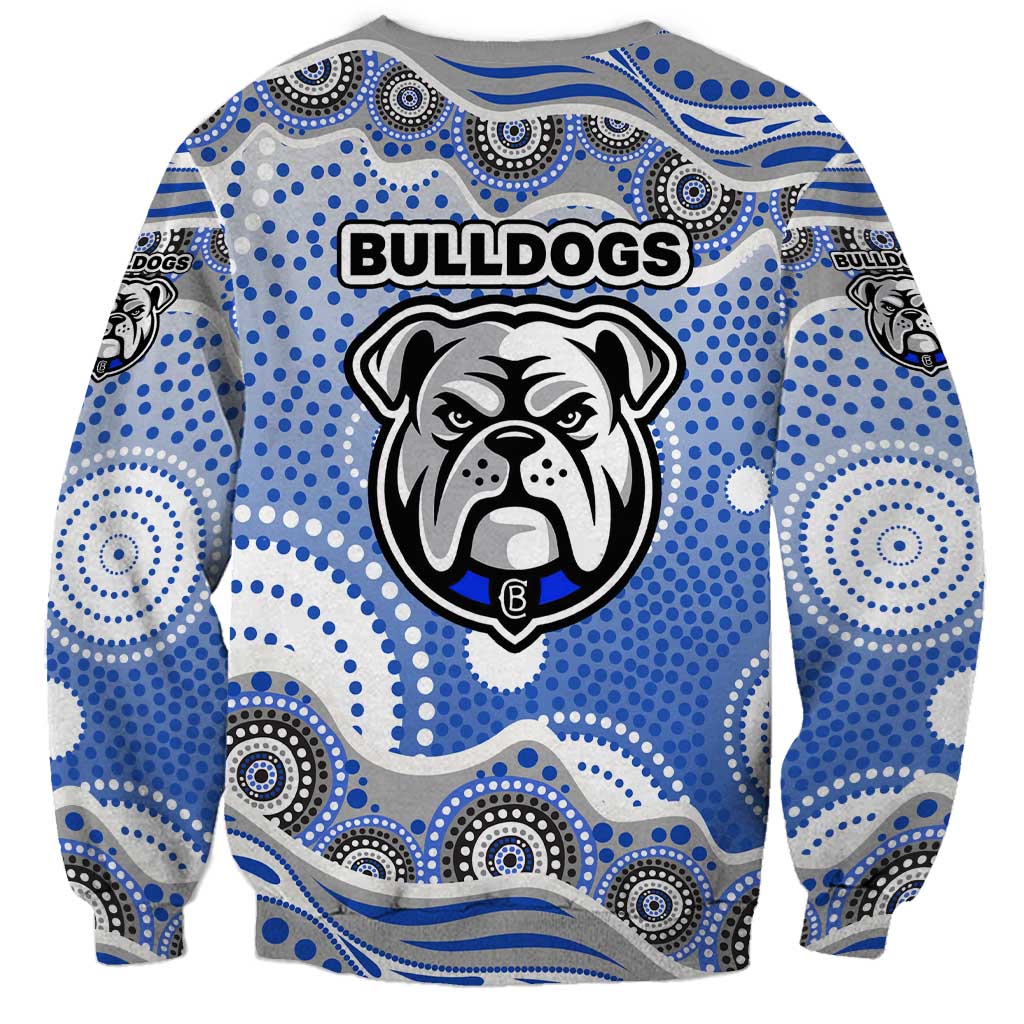 Canterbury-Bankstown Bulldogs Sweatshirt Aboriginal Dot Pattern - Rugby Mascot Heritage Pride