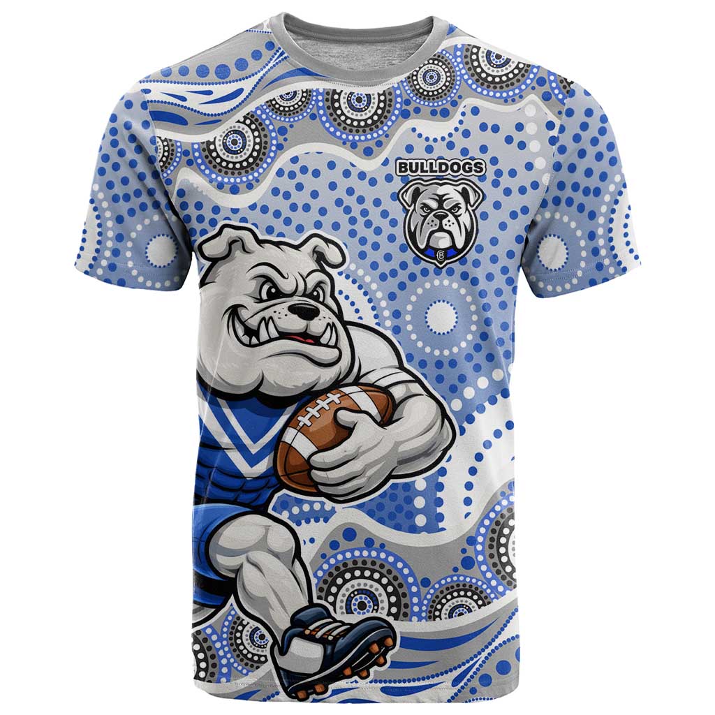 Canterbury-Bankstown Bulldogs T Shirt Aboriginal Dot Pattern - Rugby Mascot Heritage Pride