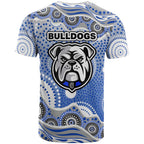 Canterbury-Bankstown Bulldogs T Shirt Aboriginal Dot Pattern - Rugby Mascot Heritage Pride