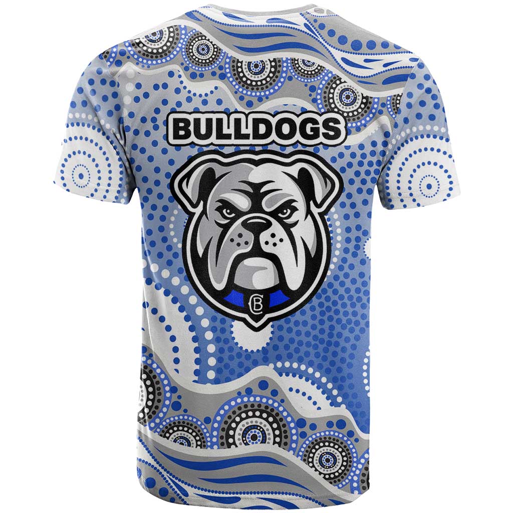 Canterbury-Bankstown Bulldogs T Shirt Aboriginal Dot Pattern - Rugby Mascot Heritage Pride