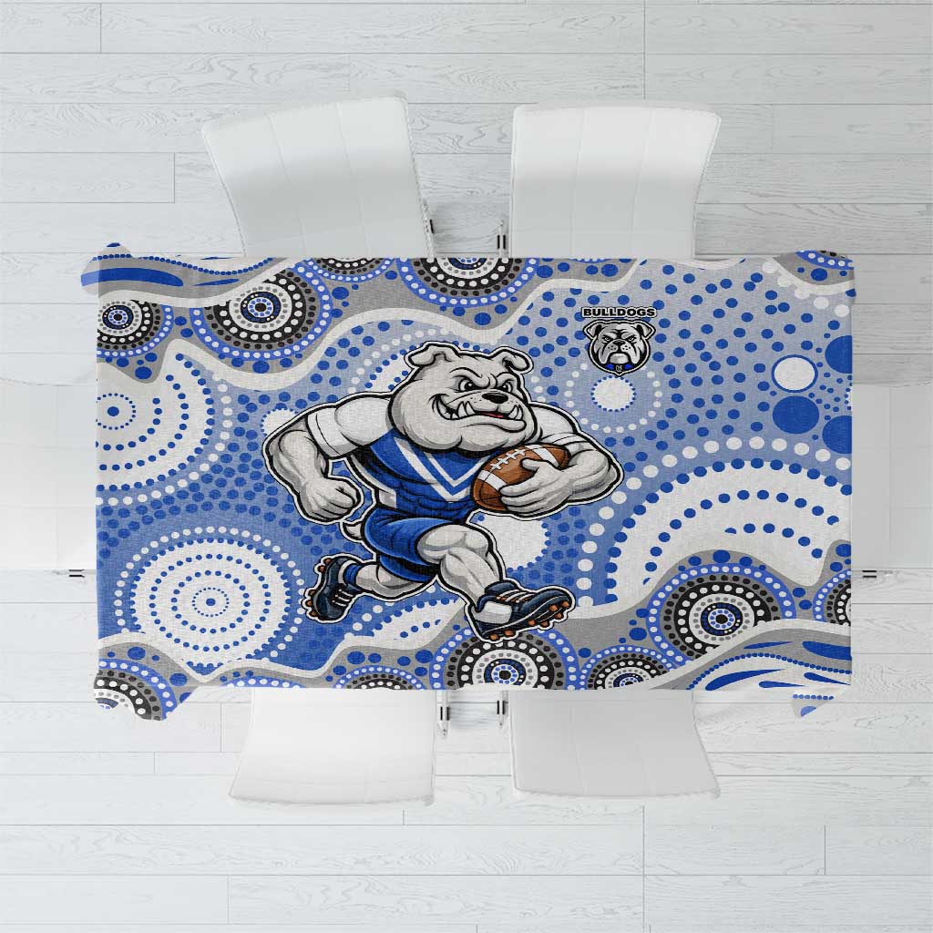 Canterbury-Bankstown Bulldogs Tablecloth Aboriginal Dot Pattern - Rugby Mascot Heritage Pride