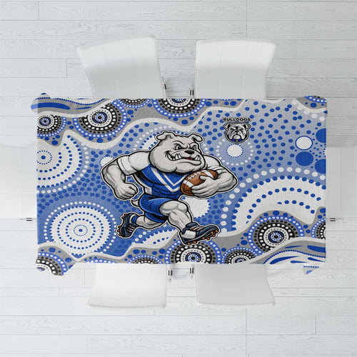 Canterbury-Bankstown Bulldogs Tablecloth Aboriginal Dot Pattern - Rugby Mascot Heritage Pride