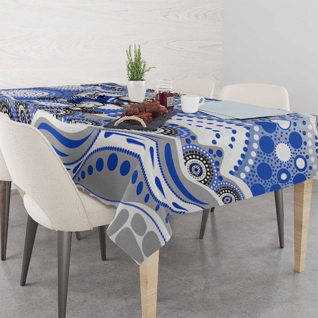 Canterbury-Bankstown Bulldogs Tablecloth Aboriginal Dot Pattern - Rugby Mascot Heritage Pride