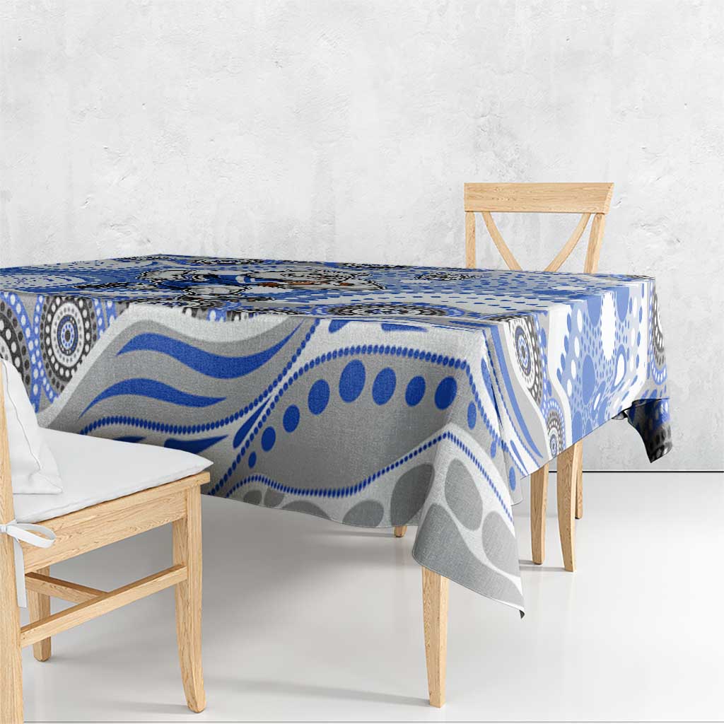 Canterbury-Bankstown Bulldogs Tablecloth Aboriginal Dot Pattern - Rugby Mascot Heritage Pride