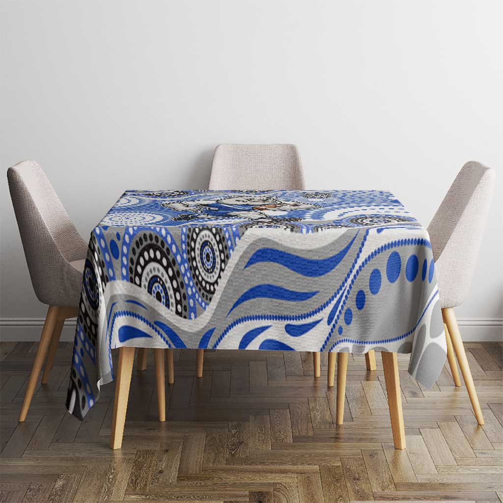 Canterbury-Bankstown Bulldogs Tablecloth Aboriginal Dot Pattern - Rugby Mascot Heritage Pride