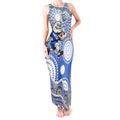 Canterbury-Bankstown Bulldogs Tank Maxi Dress Aboriginal Dot Pattern - Rugby Mascot Heritage Pride