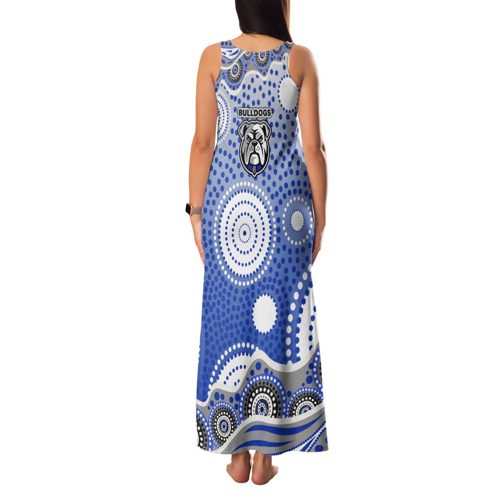Canterbury-Bankstown Bulldogs Tank Maxi Dress Aboriginal Dot Pattern - Rugby Mascot Heritage Pride