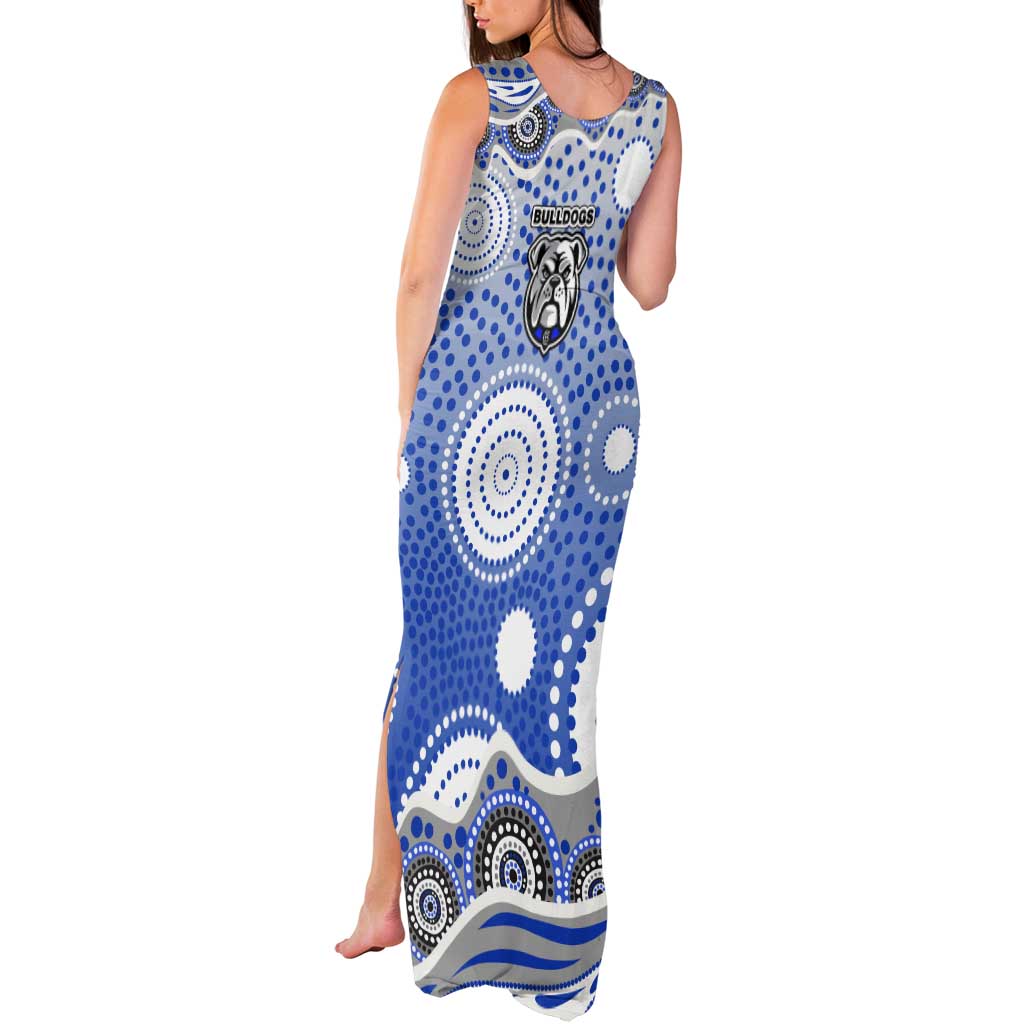 Canterbury-Bankstown Bulldogs Tank Maxi Dress Aboriginal Dot Pattern - Rugby Mascot Heritage Pride