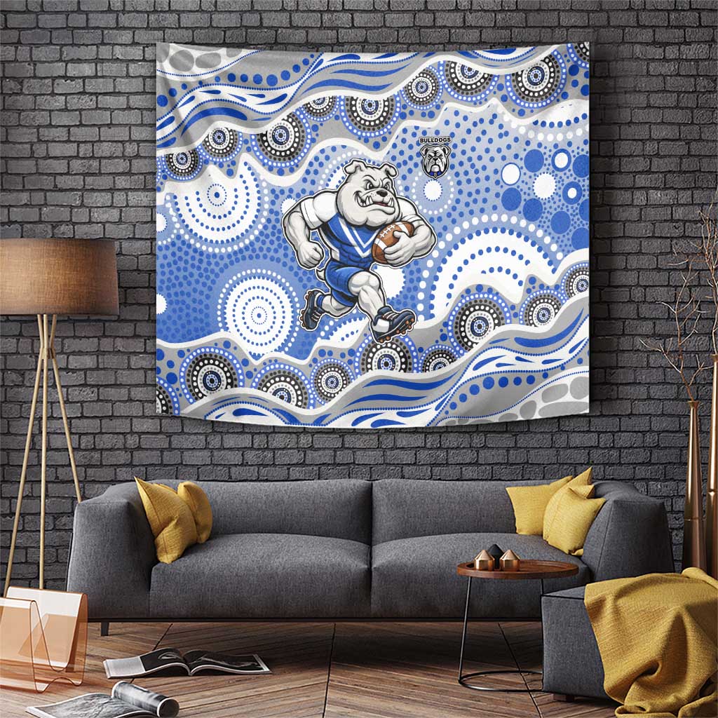 Canterbury-Bankstown Bulldogs Tapestry Aboriginal Dot Pattern - Rugby Mascot Heritage Pride