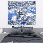 Canterbury-Bankstown Bulldogs Tapestry Aboriginal Dot Pattern - Rugby Mascot Heritage Pride