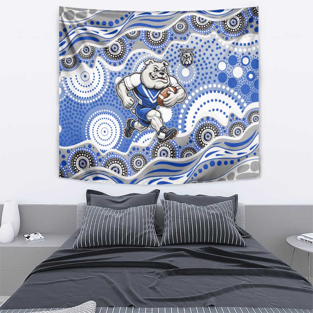 Canterbury-Bankstown Bulldogs Tapestry Aboriginal Dot Pattern - Rugby Mascot Heritage Pride