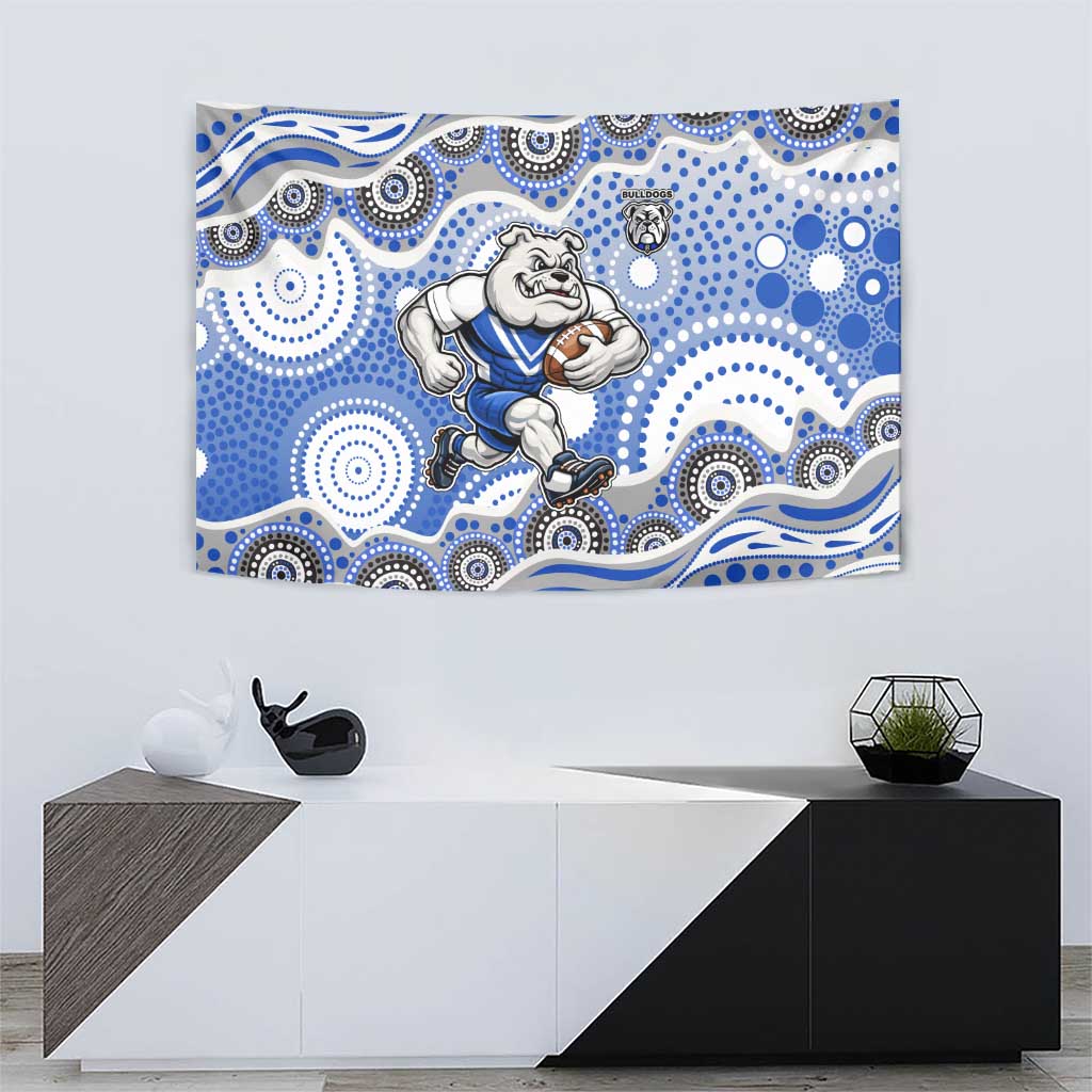 Canterbury-Bankstown Bulldogs Tapestry Aboriginal Dot Pattern - Rugby Mascot Heritage Pride