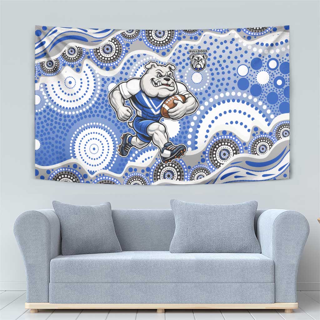 Canterbury-Bankstown Bulldogs Tapestry Aboriginal Dot Pattern - Rugby Mascot Heritage Pride