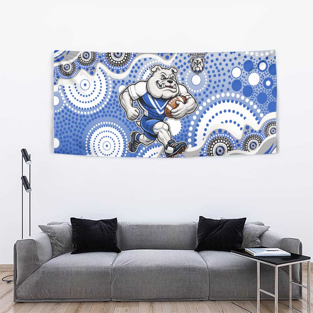 Canterbury-Bankstown Bulldogs Tapestry Aboriginal Dot Pattern - Rugby Mascot Heritage Pride