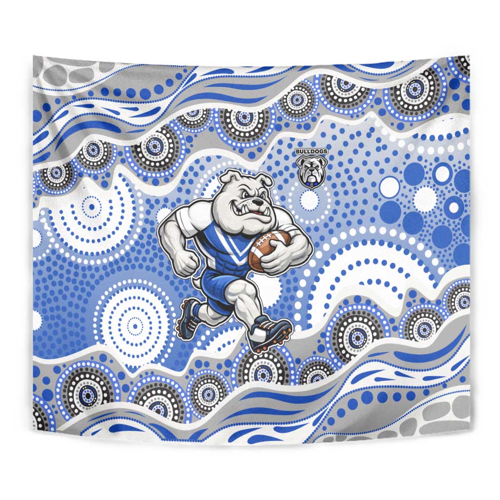 Canterbury-Bankstown Bulldogs Tapestry Aboriginal Dot Pattern - Rugby Mascot Heritage Pride