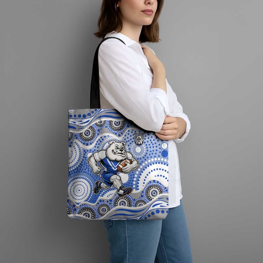 Canterbury-Bankstown Bulldogs Tote Bag Aboriginal Dot Pattern - Rugby Mascot Heritage Pride