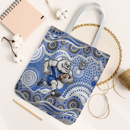 Canterbury-Bankstown Bulldogs Tote Bag Aboriginal Dot Pattern - Rugby Mascot Heritage Pride