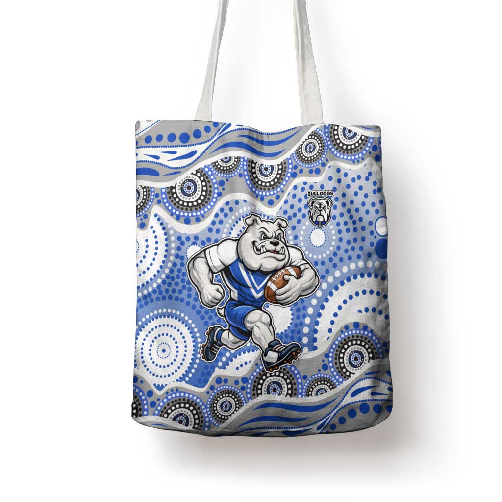 Canterbury-Bankstown Bulldogs Tote Bag Aboriginal Dot Pattern - Rugby Mascot Heritage Pride
