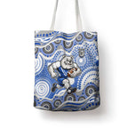 Canterbury-Bankstown Bulldogs Tote Bag Aboriginal Dot Pattern - Rugby Mascot Heritage Pride