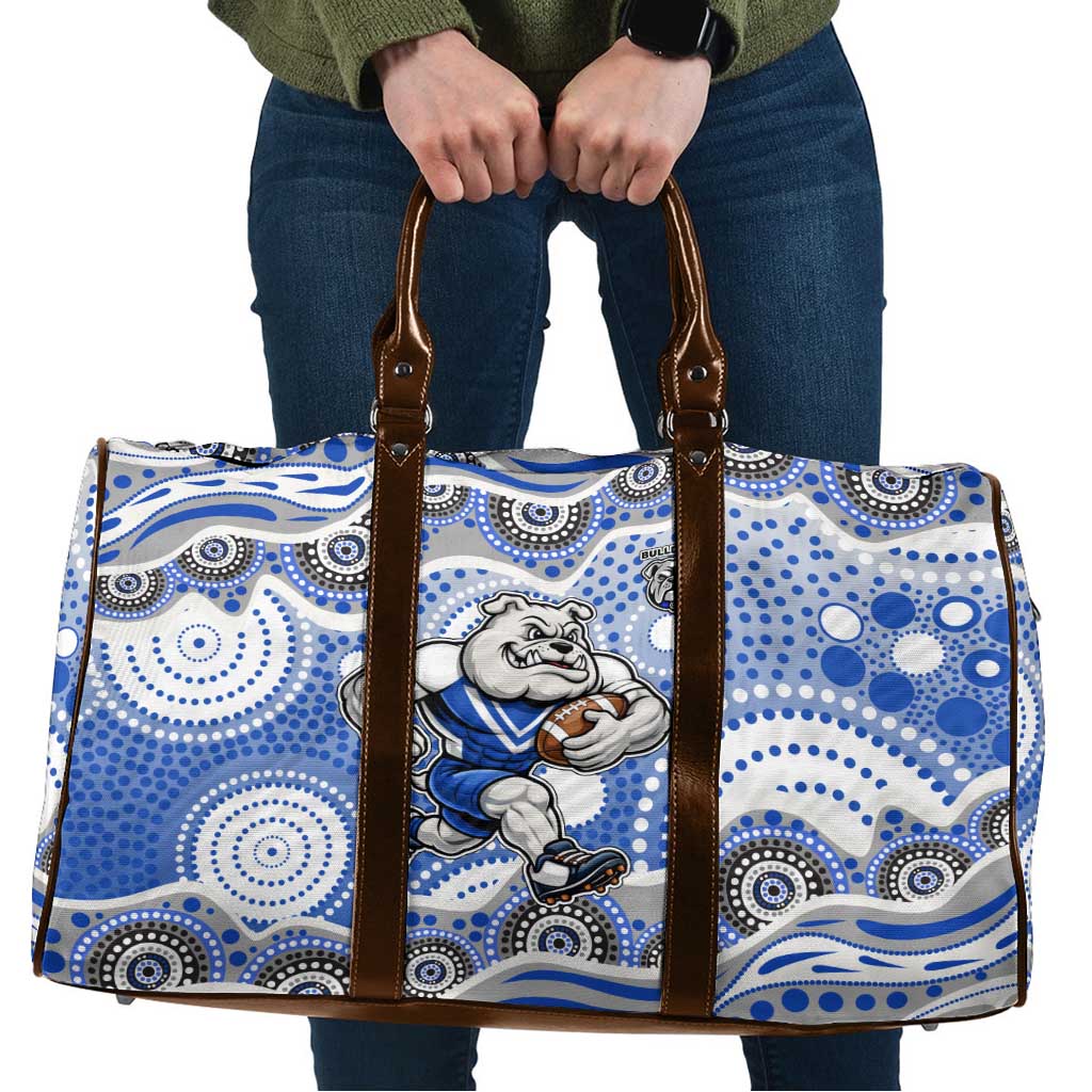 Canterbury-Bankstown Bulldogs Travel Bag Aboriginal Dot Pattern - Rugby Mascot Heritage Pride