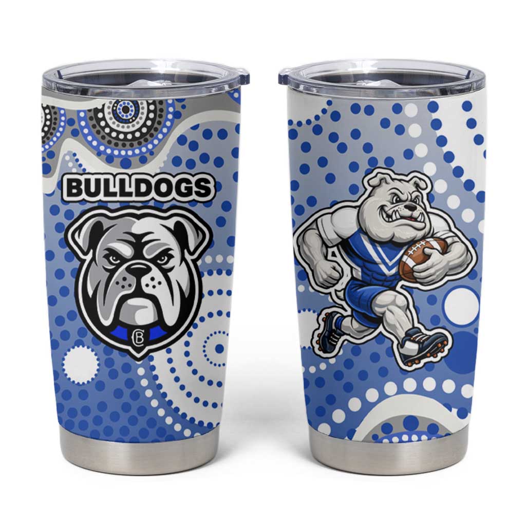 Canterbury-Bankstown Bulldogs Tumbler Cup Aboriginal Dot Pattern - Rugby Mascot Heritage Pride