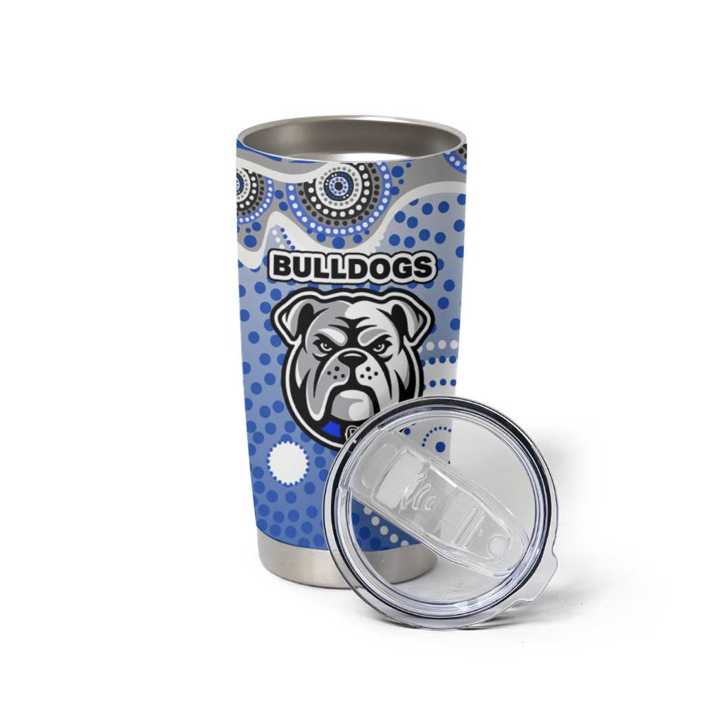 Canterbury-Bankstown Bulldogs Tumbler Cup Aboriginal Dot Pattern - Rugby Mascot Heritage Pride