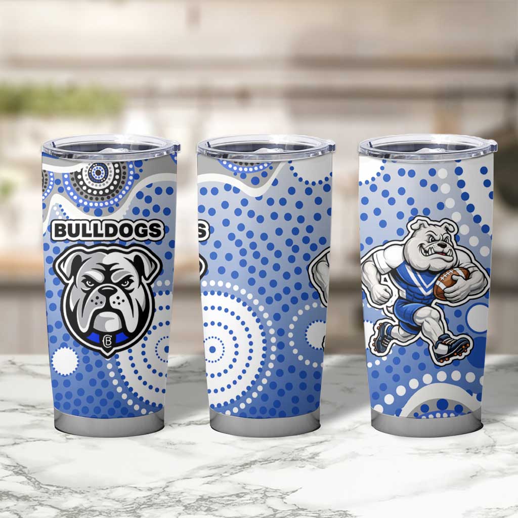 Canterbury-Bankstown Bulldogs Tumbler Cup Aboriginal Dot Pattern - Rugby Mascot Heritage Pride