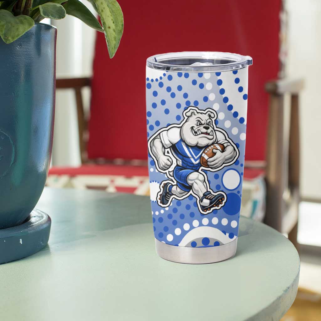 Canterbury-Bankstown Bulldogs Tumbler Cup Aboriginal Dot Pattern - Rugby Mascot Heritage Pride