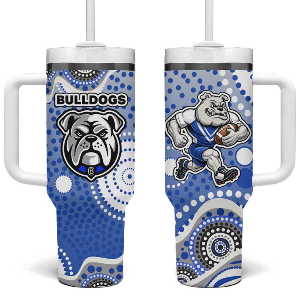 Canterbury-Bankstown Bulldogs Tumbler With Handle Aboriginal Dot Pattern - Rugby Mascot Heritage Pride