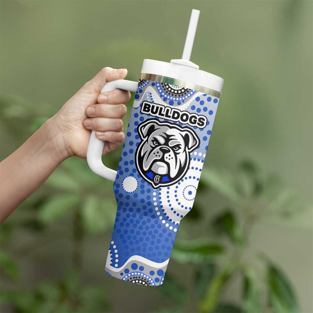 Canterbury-Bankstown Bulldogs Tumbler With Handle Aboriginal Dot Pattern - Rugby Mascot Heritage Pride