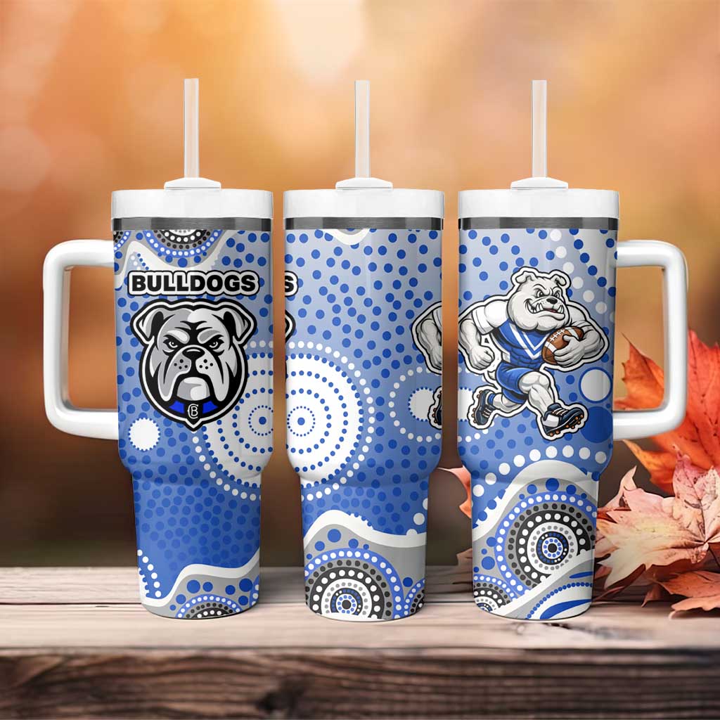 Canterbury-Bankstown Bulldogs Tumbler With Handle Aboriginal Dot Pattern - Rugby Mascot Heritage Pride