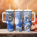 Canterbury-Bankstown Bulldogs Tumbler With Handle Aboriginal Dot Pattern - Rugby Mascot Heritage Pride