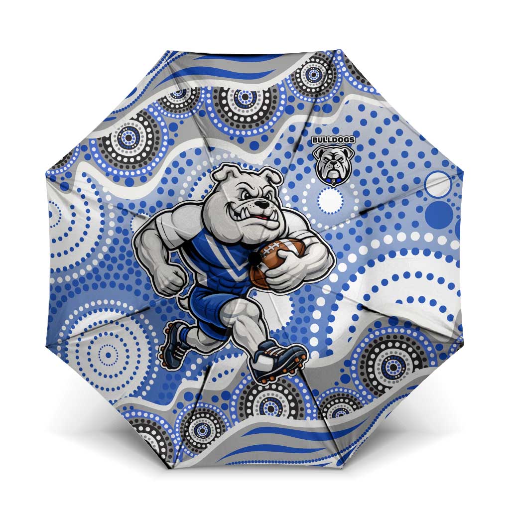 Canterbury-Bankstown Bulldogs Umbrella Aboriginal Dot Pattern - Rugby Mascot Heritage Pride