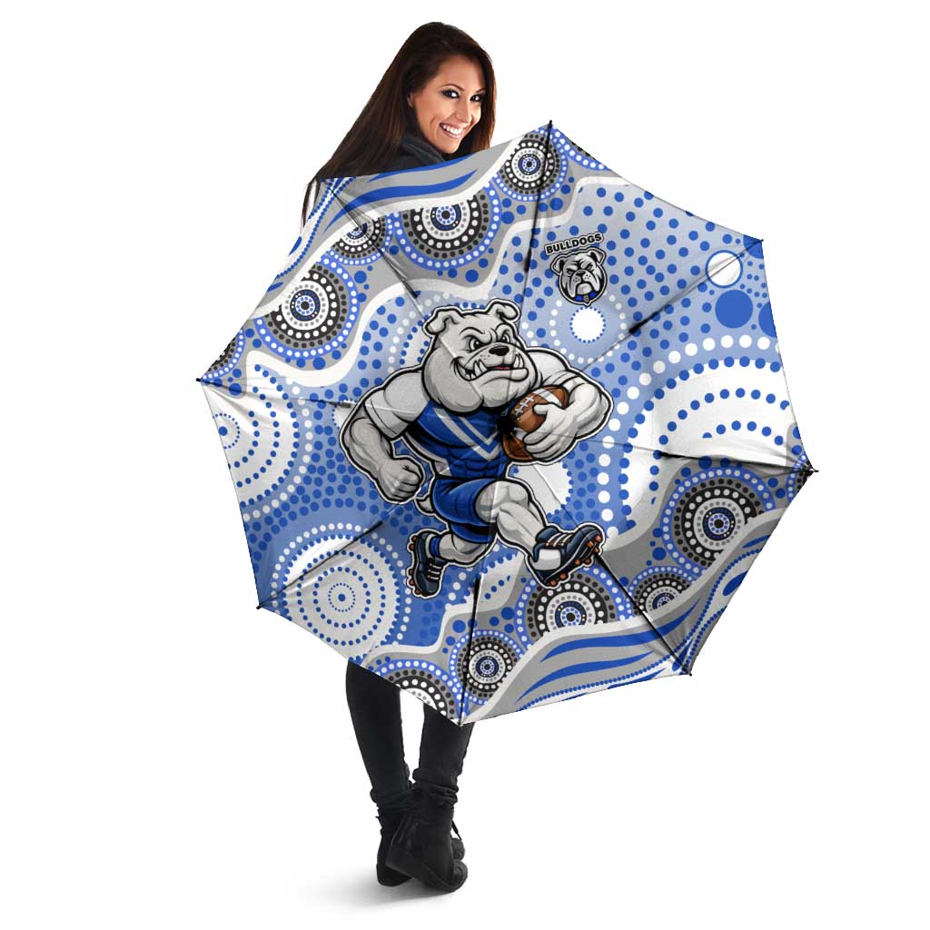 Canterbury-Bankstown Bulldogs Umbrella Aboriginal Dot Pattern - Rugby Mascot Heritage Pride