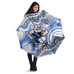 Canterbury-Bankstown Bulldogs Umbrella Aboriginal Dot Pattern - Rugby Mascot Heritage Pride