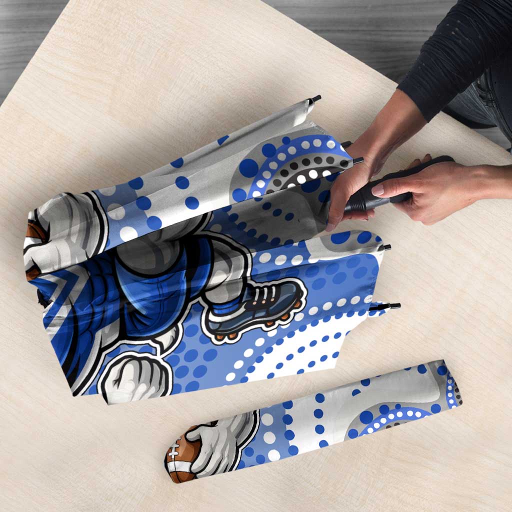 Canterbury-Bankstown Bulldogs Umbrella Aboriginal Dot Pattern - Rugby Mascot Heritage Pride
