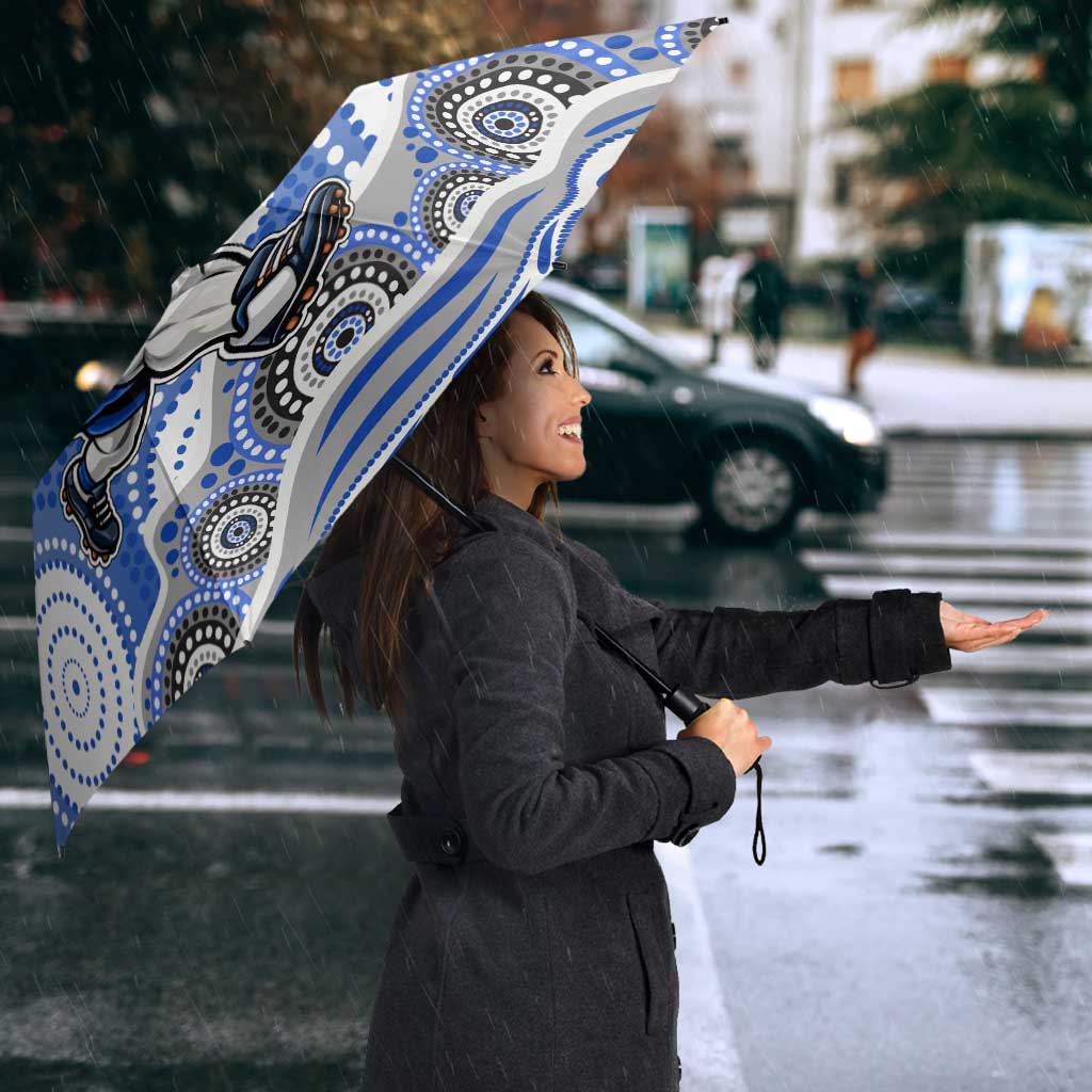 Canterbury-Bankstown Bulldogs Umbrella Aboriginal Dot Pattern - Rugby Mascot Heritage Pride