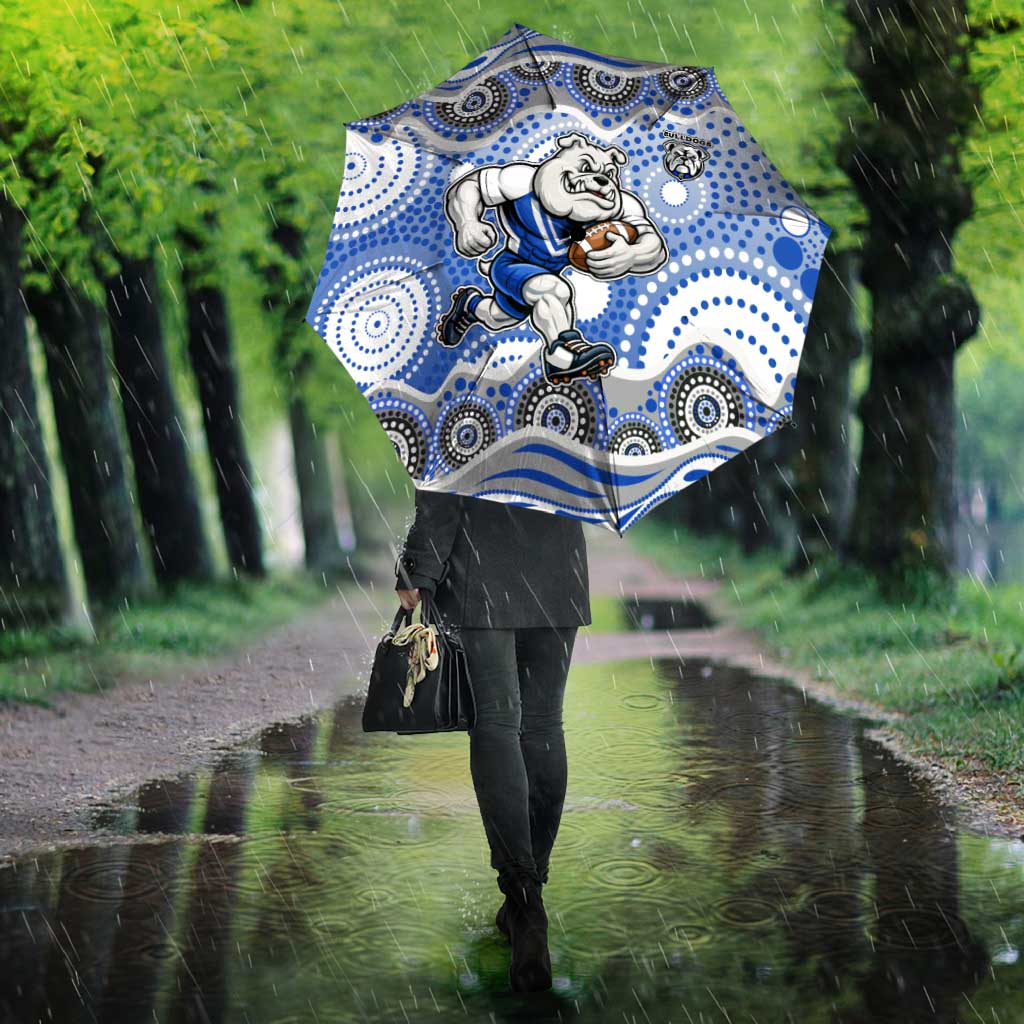 Canterbury-Bankstown Bulldogs Umbrella Aboriginal Dot Pattern - Rugby Mascot Heritage Pride