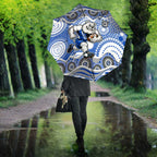 Canterbury-Bankstown Bulldogs Umbrella Aboriginal Dot Pattern - Rugby Mascot Heritage Pride
