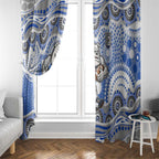 Canterbury-Bankstown Bulldogs Window Curtain Aboriginal Dot Pattern - Rugby Mascot Heritage Pride