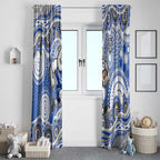 Canterbury-Bankstown Bulldogs Window Curtain Aboriginal Dot Pattern - Rugby Mascot Heritage Pride