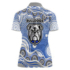 Canterbury-Bankstown Bulldogs Women Polo Shirt Aboriginal Dot Pattern - Rugby Mascot Heritage Pride