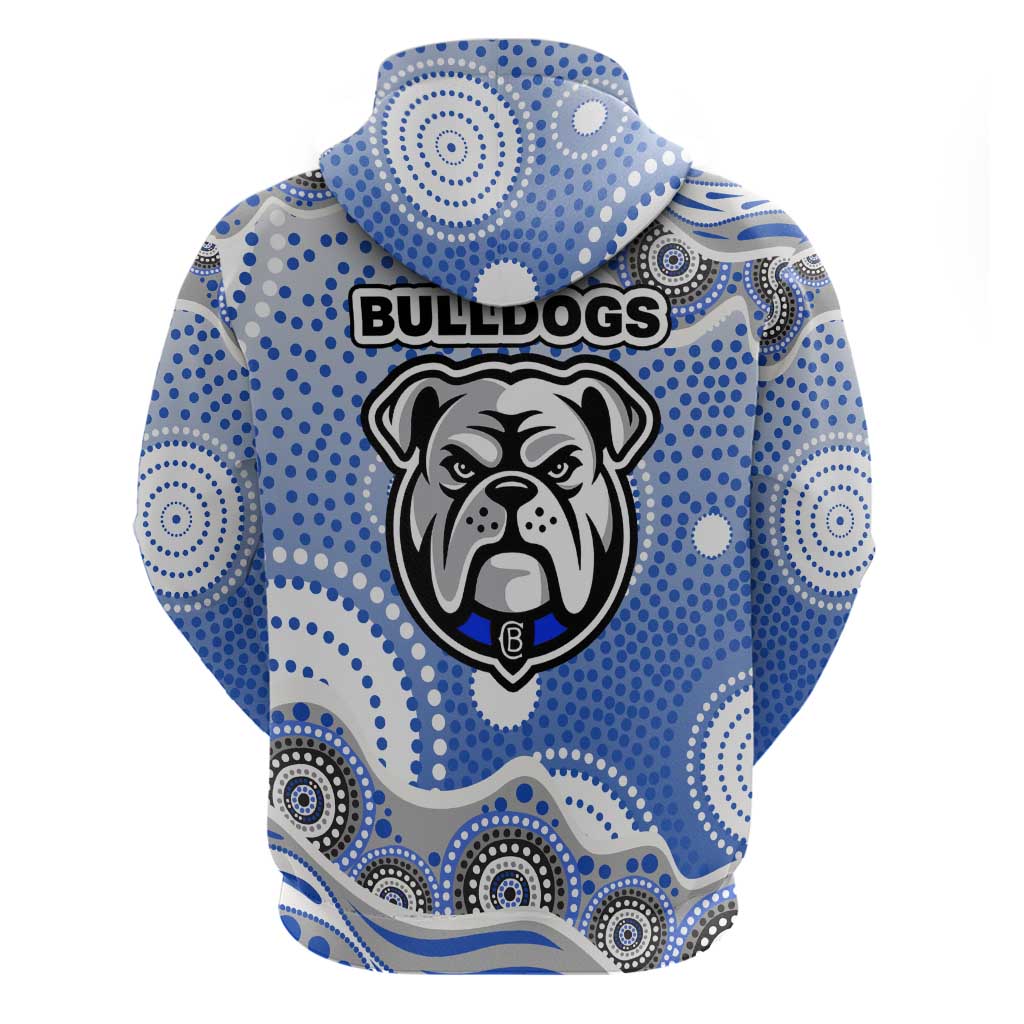 Canterbury-Bankstown Bulldogs Zip Hoodie Aboriginal Dot Pattern - Rugby Mascot Heritage Pride