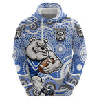 Canterbury-Bankstown Bulldogs Zip Hoodie Aboriginal Dot Pattern - Rugby Mascot Heritage Pride