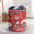 Dolphins Laundry Basket Aboriginal Dot Pattern - Rugby Mascot Heritage Pride