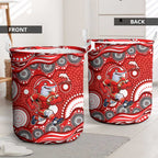 Dolphins Laundry Basket Aboriginal Dot Pattern - Rugby Mascot Heritage Pride