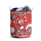 Dolphins Laundry Basket Aboriginal Dot Pattern - Rugby Mascot Heritage Pride